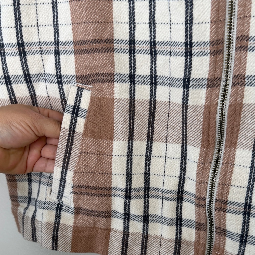Lucky Brand 100% Cotton Jacket With Sherpa Collar Size M - Picture 8 of 12